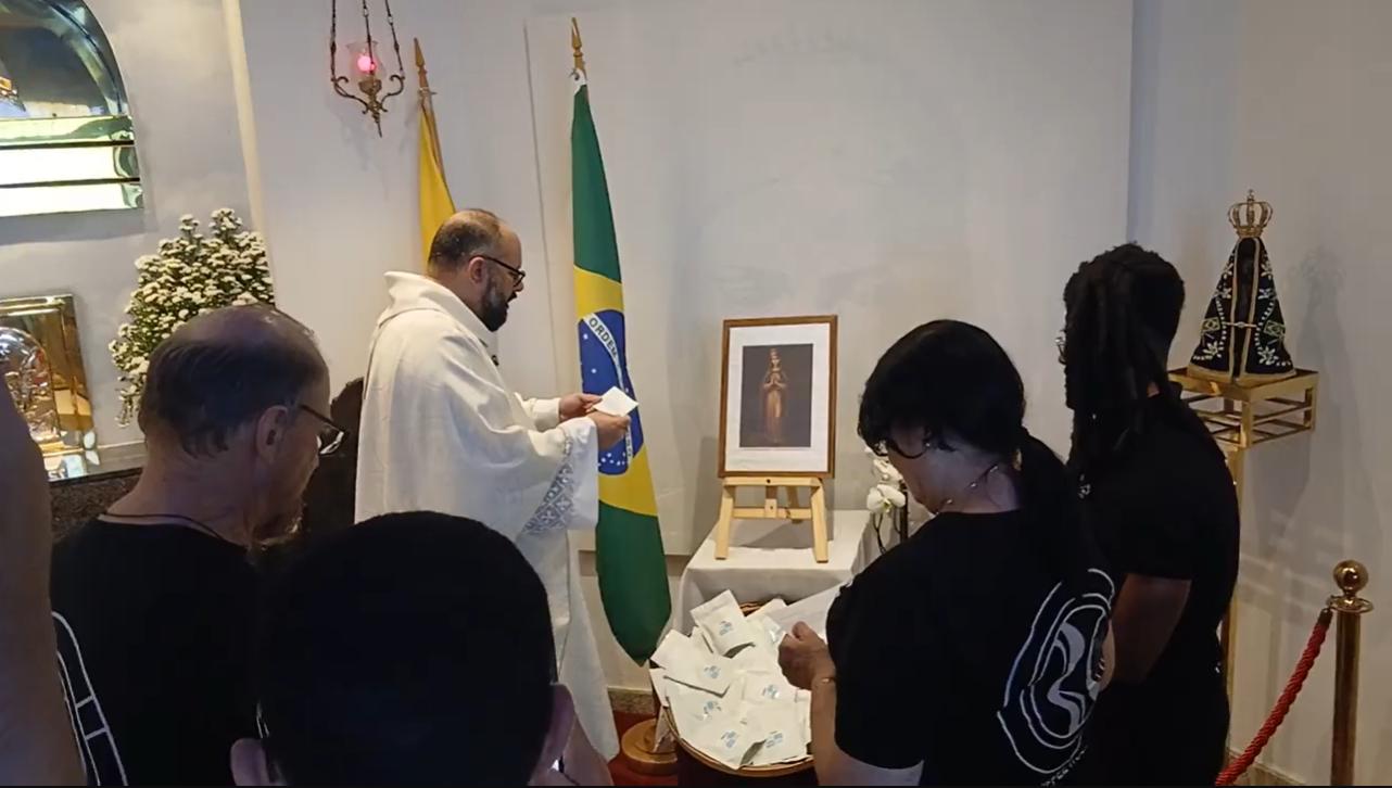 Santa Missa celebrada no Santu&aacute;rio Cristo Redentor
