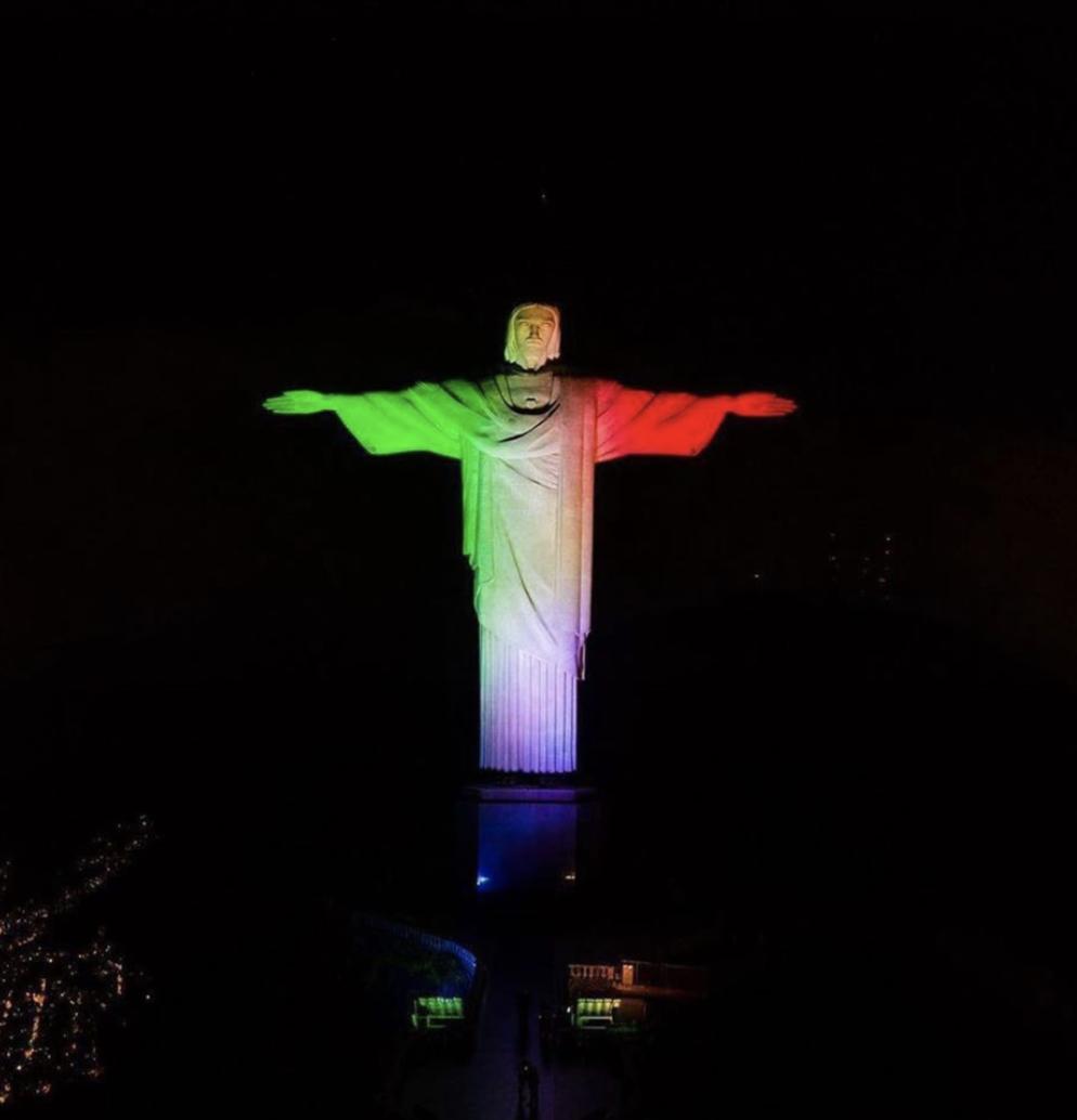 Cristo Redentor celebra 74 anos da Proclamação da República Italiana