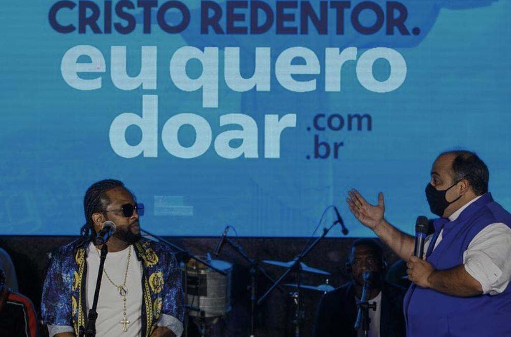 Live Solidária no Cristo Redentor arrecada alimentos para a campanha social “Cristo Redentor, Eu Quero Doar”